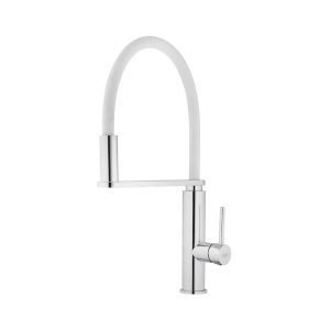 Baterie lebada pentru chiuveta cu gura de silicon, pivotanta, extensibila, alb 82693B